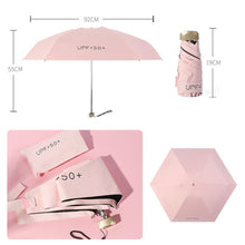 Load image into Gallery viewer, Mini Phone Size Pocket Umbrella Anti UV Portable Folding Umbrella Parasol Ultralight Foldable Candy Color Traveling Rain Gear
