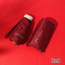 Load image into Gallery viewer, Mini Phone Size Pocket Umbrella Anti UV Portable Folding Umbrella Parasol Ultralight Foldable Candy Color Traveling Rain Gear
