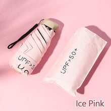 Load image into Gallery viewer, Mini Phone Size Pocket Umbrella Anti UV Portable Folding Umbrella Parasol Ultralight Foldable Candy Color Traveling Rain Gear
