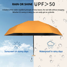 Load image into Gallery viewer, Mini Phone Size Pocket Umbrella Anti-UV Portable Folding Umbrella Parasol Ultralight Foldable Candy Color Traveling Rain Gear
