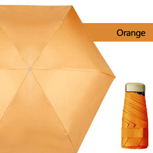 Load image into Gallery viewer, Mini Phone Size Pocket Umbrella Anti-UV Portable Folding Umbrella Parasol Ultralight Foldable Candy Color Traveling Rain Gear
