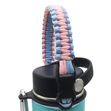 Load image into Gallery viewer, Water Bottle Shoulder Strap Paracord Handle with Shoulder Strap for Wide Mouth Bottles for 12oz to 64oz
