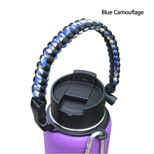Load image into Gallery viewer, Water Bottle Shoulder Strap Paracord Handle with Shoulder Strap for Wide Mouth Bottles for 12oz to 64oz
