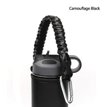 Load image into Gallery viewer, Water Bottle Shoulder Strap Paracord Handle with Shoulder Strap for Wide Mouth Bottles for 12oz to 64oz
