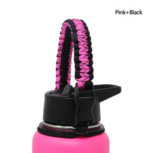 Load image into Gallery viewer, Water Bottle Shoulder Strap Paracord Handle with Shoulder Strap for Wide Mouth Bottles for 12oz to 64oz
