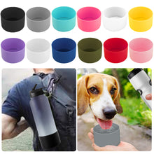 Load image into Gallery viewer, 1PC Anti-Slip Bottle Silicone Boot Sleeve Bottom Sleeve Cover For 12&amp;24oz Wide Mouth Water Bottle For Outdoor Camping Hiking
