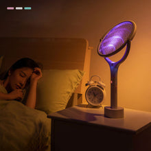 Load image into Gallery viewer, 90 Degree Rotatable Mosquito Killer Lamp 5 IN 1 Electric Shocker 365nm UV Light USB Charging Bug Zapper Trap Flies Summer Fly Swatter
