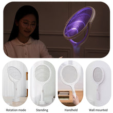 Load image into Gallery viewer, 90 Degree Rotatable Mosquito Killer Lamp 5 IN 1 Electric Shocker 365nm UV Light USB Charging Bug Zapper Trap Flies Summer Fly Swatter
