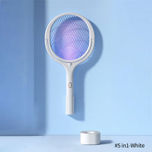 Load image into Gallery viewer, 90 Degree Rotatable Mosquito Killer Lamp 5 IN 1 Electric Shocker 365nm UV Light USB Charging Bug Zapper Trap Flies Summer Fly Swatter

