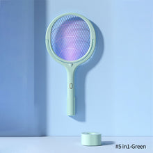 Load image into Gallery viewer, 90 Degree Rotatable Mosquito Killer Lamp 5 IN 1 Electric Shocker 365nm UV Light USB Charging Bug Zapper Trap Flies Summer Fly Swatter
