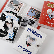 Load image into Gallery viewer, 32/64 Pockets Mini Photo Album Cartoon Card Binder Name Card Book Photocard Holder Plug-in Kpop Hollow Love 3/5 Inch
