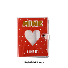 Load image into Gallery viewer, 32/64 Pockets Mini Photo Album Cartoon Card Binder Name Card Book Photocard Holder Plug-in Kpop Hollow Love 3/5 Inch
