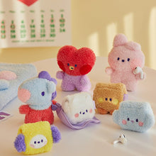 Load image into Gallery viewer, 12cm KPOP BT21 BTS Soft Plush Toy Plush Keychain Bag Pendant Key Ring Stuffed Toy Gift Tata Cooky Chimmy Koya Shooky Mang RJ
