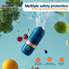 Load image into Gallery viewer, Protable Fruit Vegetable Washing Machine Dishwasher Washing Capsule Shape Wireless Food Purifier Vegetables Disinfector
