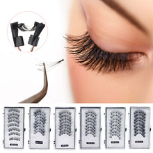 Load image into Gallery viewer, 4 Pairs Fashion Magnetic Eyelashes Handmade Reusable Five Magnets Easily Apply Eyelash Makeup Tools No Glue Needed Eyelashes

