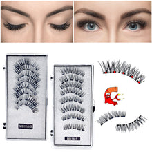 Load image into Gallery viewer, 4 Pairs Fashion Magnetic Eyelashes Handmade Reusable Five Magnets Easily Apply Eyelash Makeup Tools No Glue Needed Eyelashes
