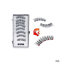Load image into Gallery viewer, 4 Pairs Fashion Magnetic Eyelashes Handmade Reusable Five Magnets Easily Apply Eyelash Makeup Tools No Glue Needed Eyelashes
