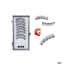 Load image into Gallery viewer, 4 Pairs Fashion Magnetic Eyelashes Handmade Reusable Five Magnets Easily Apply Eyelash Makeup Tools No Glue Needed Eyelashes

