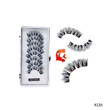Load image into Gallery viewer, 4 Pairs Fashion Magnetic Eyelashes Handmade Reusable Five Magnets Easily Apply Eyelash Makeup Tools No Glue Needed Eyelashes
