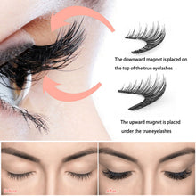 Load image into Gallery viewer, 4 Pairs Fashion Magnetic Eyelashes Handmade Reusable Five Magnets Easily Apply Eyelash Makeup Tools No Glue Needed Eyelashes
