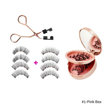 Load image into Gallery viewer, 4 Pairs Fashion Magnetic Eyelashes Handmade Reusable Five Magnets Easily Apply Eyelash Makeup Tools No Glue Needed Eyelashes
