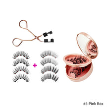 Load image into Gallery viewer, 4 Pairs Fashion Magnetic Eyelashes Handmade Reusable Five Magnets Easily Apply Eyelash Makeup Tools No Glue Needed Eyelashes
