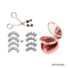 Load image into Gallery viewer, 4 Pairs Fashion Magnetic Eyelashes Handmade Reusable Five Magnets Easily Apply Eyelash Makeup Tools No Glue Needed Eyelashes
