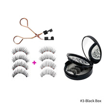 Load image into Gallery viewer, 4 Pairs Fashion Magnetic Eyelashes Handmade Reusable Five Magnets Easily Apply Eyelash Makeup Tools No Glue Needed Eyelashes
