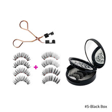 Load image into Gallery viewer, 4 Pairs Fashion Magnetic Eyelashes Handmade Reusable Five Magnets Easily Apply Eyelash Makeup Tools No Glue Needed Eyelashes
