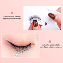 Load image into Gallery viewer, 3D Self-Adhesive False Eyelashes Waterproof Natural Look Reusable No Glue Eye Lash Makeup Tools False Eyelashes Set
