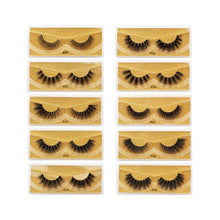 Load image into Gallery viewer, 1Pair 3D Faux Mink Eyelash Thick Fluffy Natural Eyelash Makeup False Eyelashes Brushes Set with Tweezers Eyelash Brush
