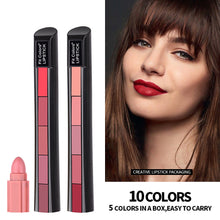 Load image into Gallery viewer, Matte 5 Color Lipstick Combo Lip Glaze Non-stick Cup Mist Glaze Mud Lip Glaze Lip Gloss Lipstick Lips Makeup Cosmetic Women Beauty

