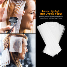 Load image into Gallery viewer, Hair Salon Foam Hair Dye Paper Hairdressing Dyeing Paper Pearl Cotton Reusable Painting and Dyeing Isolation Sheet Hair Tools
