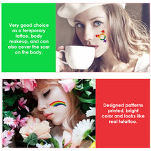 Load image into Gallery viewer, Heart Butterfly Face Sticker Rainbow Geometric Flower Arm Tattoo Sticker Body Arm Art Fake Flash Tatoos Stickers Women Men LGBT
