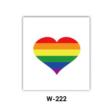 Load image into Gallery viewer, Heart Butterfly Face Sticker Rainbow Geometric Flower Arm Tattoo Sticker Body Arm Art Fake Flash Tatoos Stickers Women Men LGBT
