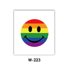 Load image into Gallery viewer, Heart Butterfly Face Sticker Rainbow Geometric Flower Arm Tattoo Sticker Body Arm Art Fake Flash Tatoos Stickers Women Men LGBT
