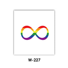Load image into Gallery viewer, Heart Butterfly Face Sticker Rainbow Geometric Flower Arm Tattoo Sticker Body Arm Art Fake Flash Tatoos Stickers Women Men LGBT
