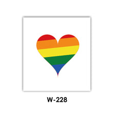 Load image into Gallery viewer, Heart Butterfly Face Sticker Rainbow Geometric Flower Arm Tattoo Sticker Body Arm Art Fake Flash Tatoos Stickers Women Men LGBT
