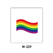Load image into Gallery viewer, Heart Butterfly Face Sticker Rainbow Geometric Flower Arm Tattoo Sticker Body Arm Art Fake Flash Tatoos Stickers Women Men LGBT
