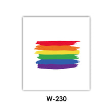Load image into Gallery viewer, Heart Butterfly Face Sticker Rainbow Geometric Flower Arm Tattoo Sticker Body Arm Art Fake Flash Tatoos Stickers Women Men LGBT

