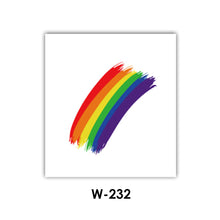 Load image into Gallery viewer, Heart Butterfly Face Sticker Rainbow Geometric Flower Arm Tattoo Sticker Body Arm Art Fake Flash Tatoos Stickers Women Men LGBT
