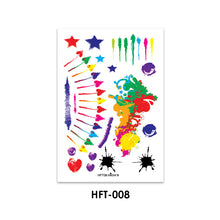 Load image into Gallery viewer, Temporary Fake Tattoo Gay Waterproof Sticker Rainbow Flag Face Cosmetic Leg Arm Body Art for Men Women Tattoo Stickers
