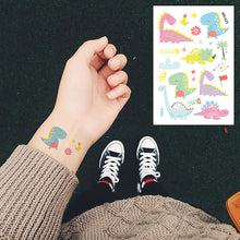 Load image into Gallery viewer, Kids Temporary Tattoo Sticker Cool Dinosaur Cartoon Fake Tatoo Hand Foot Waterproof Tattoos Tatouage For Boy Children
