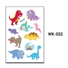 Load image into Gallery viewer, Kids Temporary Tattoo Sticker Cool Dinosaur Cartoon Fake Tatoo Hand Foot Waterproof Tattoos Tatouage For Boy Children
