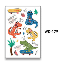 Load image into Gallery viewer, Kids Temporary Tattoo Sticker Cool Dinosaur Cartoon Fake Tatoo Hand Foot Waterproof Tattoos Tatouage For Boy Children
