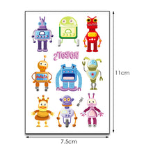 Load image into Gallery viewer, Fake Tattoo Stickers Cartoon Creative Cute Robot Temporary Tattoo Kids Children Hands Arm DIY Body Art for Kids Boy Girls
