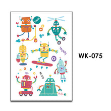 Load image into Gallery viewer, Fake Tattoo Stickers Cartoon Creative Cute Robot Temporary Tattoo Kids Children Hands Arm DIY Body Art for Kids Boy Girls

