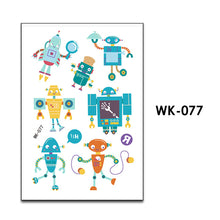 Load image into Gallery viewer, Fake Tattoo Stickers Cartoon Creative Cute Robot Temporary Tattoo Kids Children Hands Arm DIY Body Art for Kids Boy Girls
