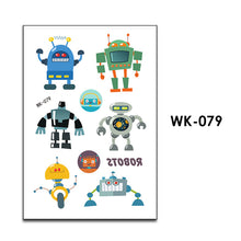Load image into Gallery viewer, Fake Tattoo Stickers Cartoon Creative Cute Robot Temporary Tattoo Kids Children Hands Arm DIY Body Art for Kids Boy Girls
