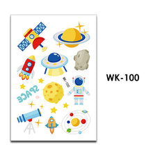Load image into Gallery viewer, Kids Fake Tattoo Sticker Temporary Tattoos Cartoon Space Planet Alien Waterproof Tatoo Hand Art Tatto For Children Gril Boy
